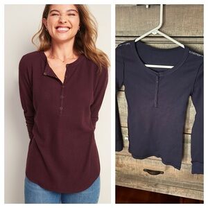 Old navy thermal Henley, sz XS, waffle weave Henley
